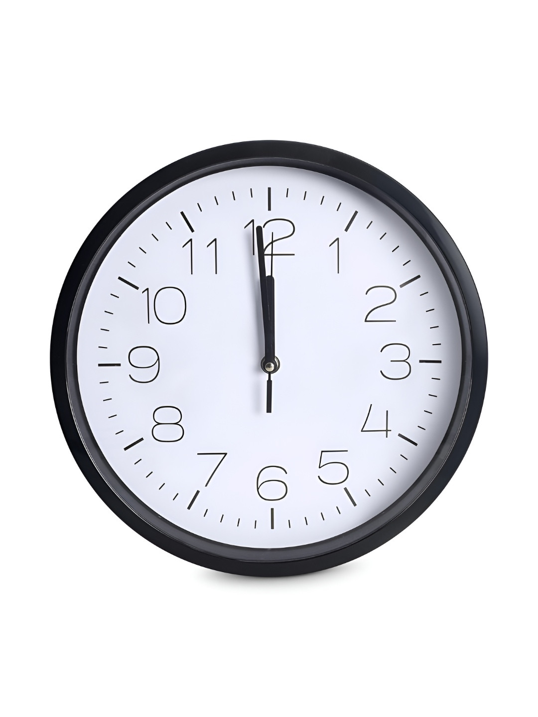 PROKART Black & White Contemporary Round Analogue Glass Wall Clock