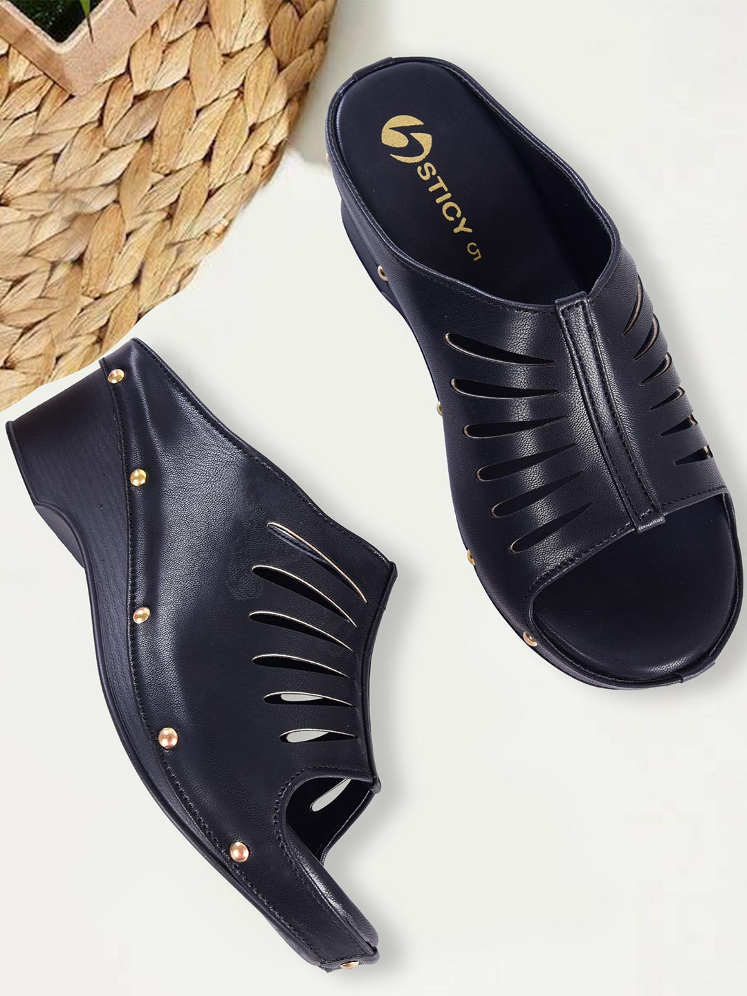 STICY Women Wedge Heel Sandals