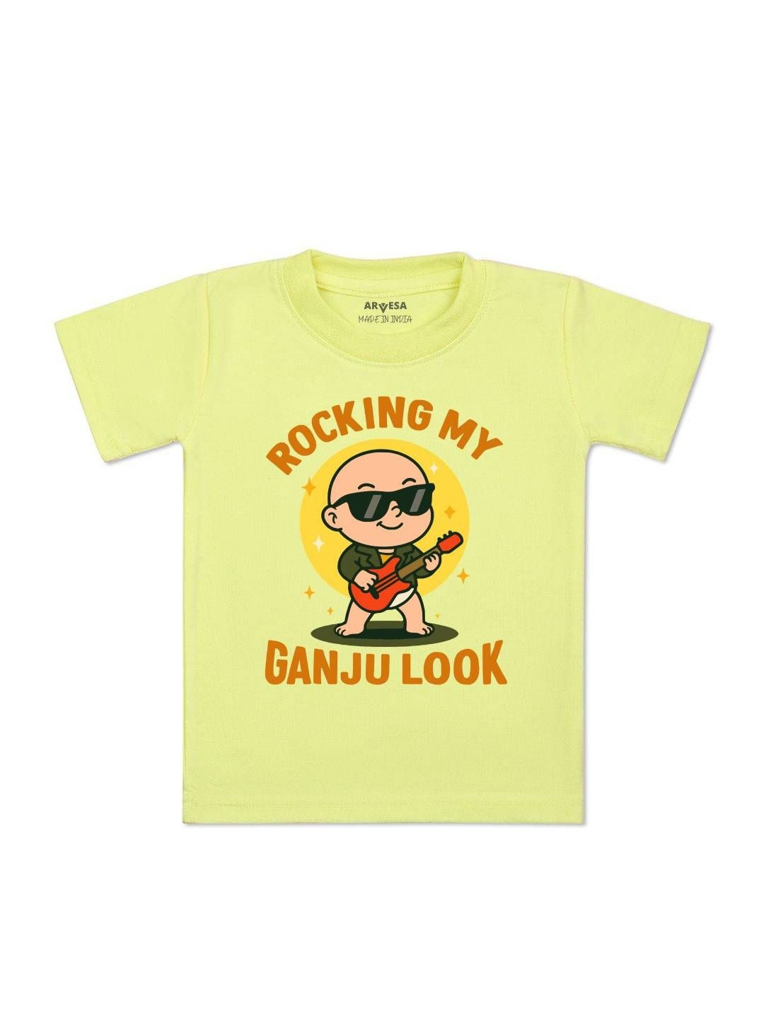 Rocking My Ganju Look Printed Kids Tshirt