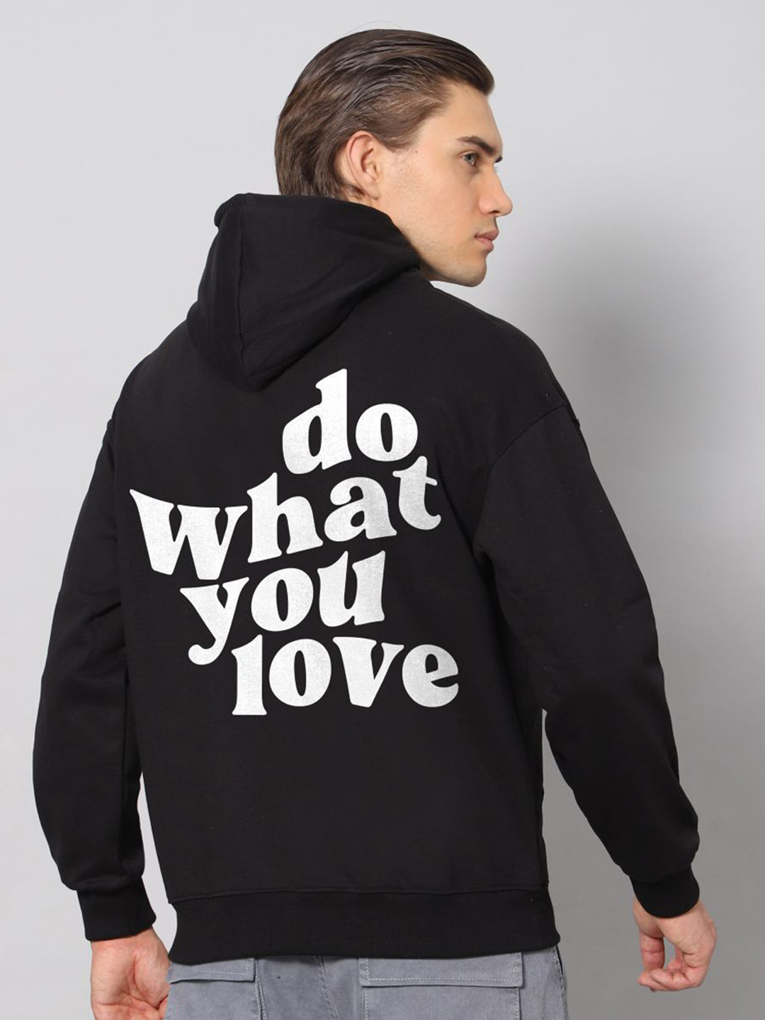 Besick Men Typography Printed Hooded Neck Hoodie