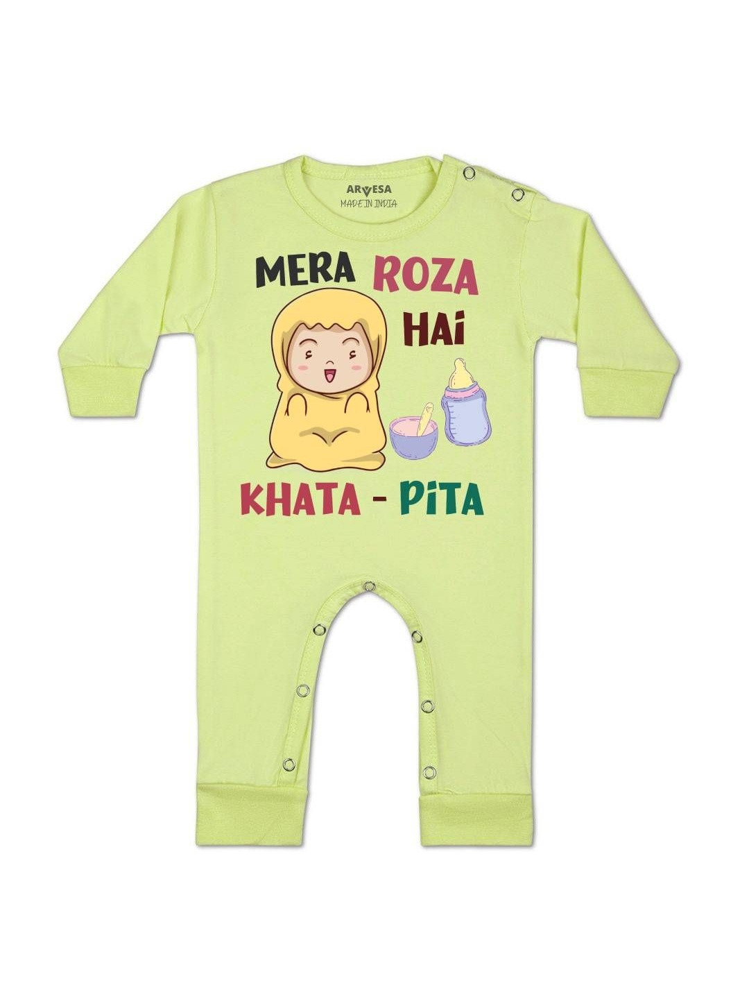 Mera Roza Hai Printed Baby Rompers
