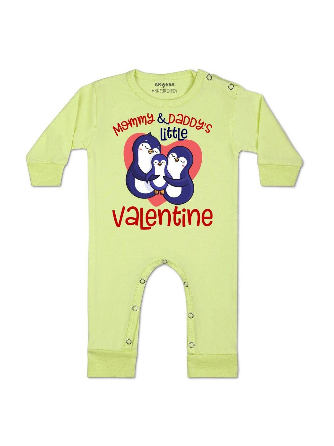 Mommy And Daddy Little Valentine Printed Baby Rompers