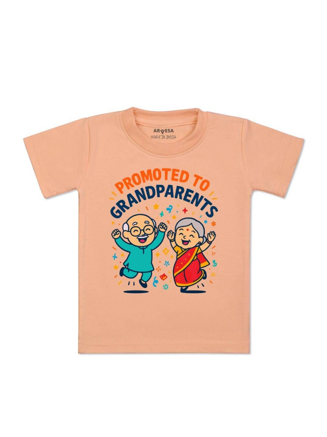 Promoted To Grandparents Printed Kids Tshirt