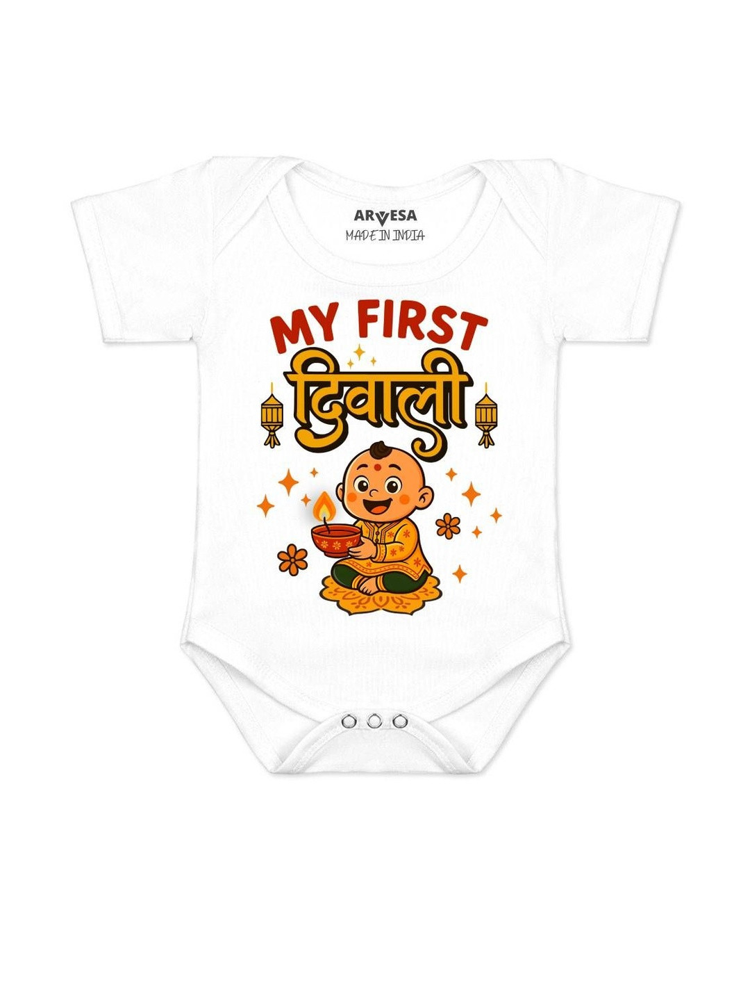 Arvesa My First Kids Diwali Printed Romper
