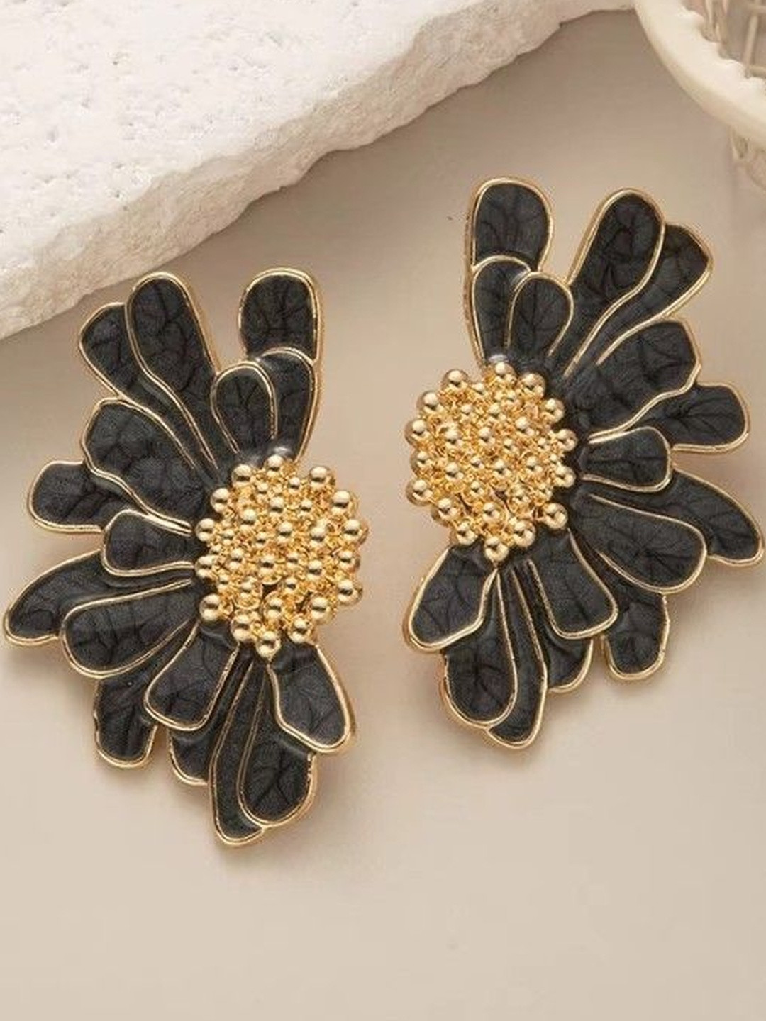Tiso Korean Flower Studs Earrings