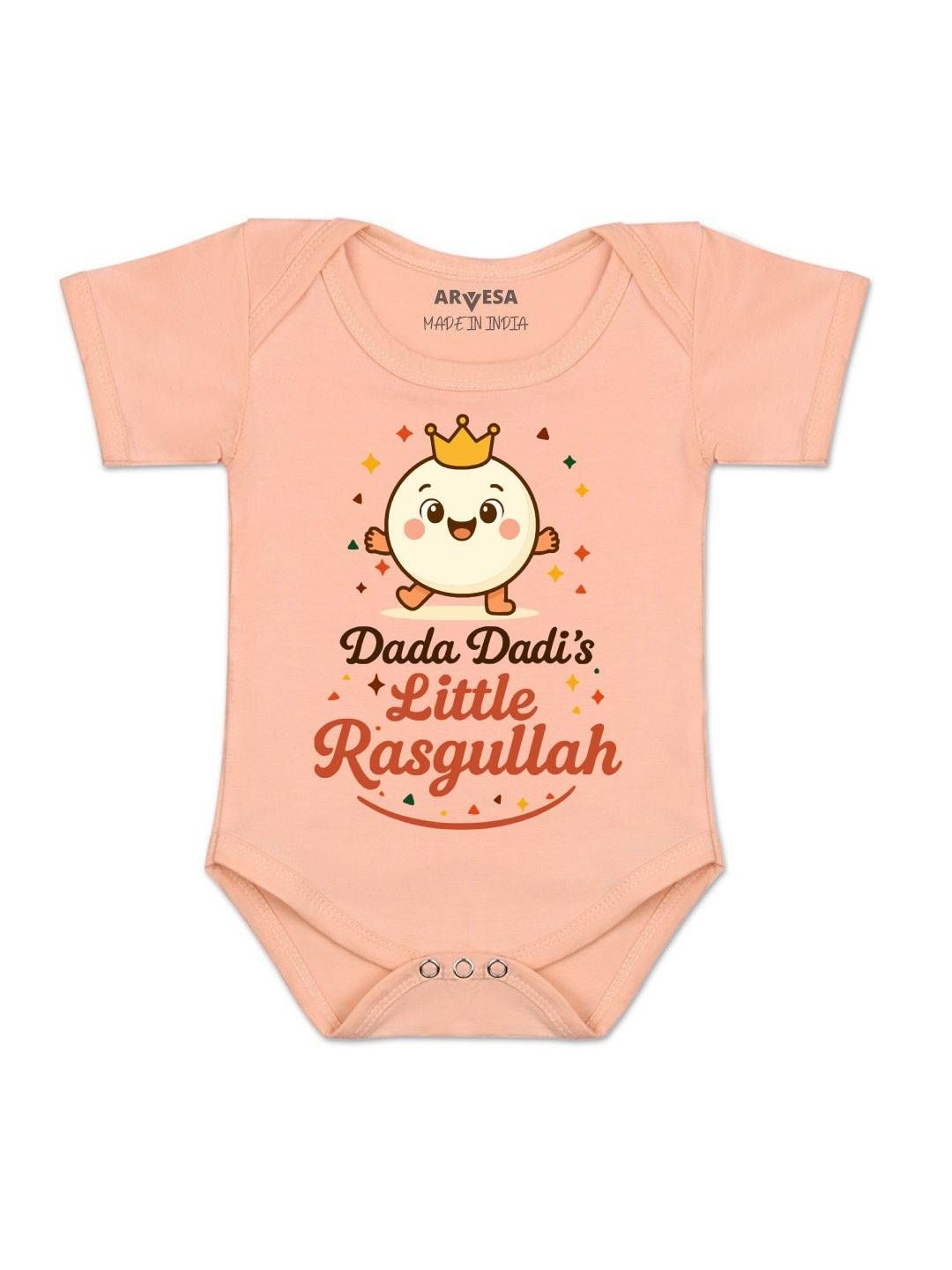 Dada Dadi Little Rasgullah Printed Romper