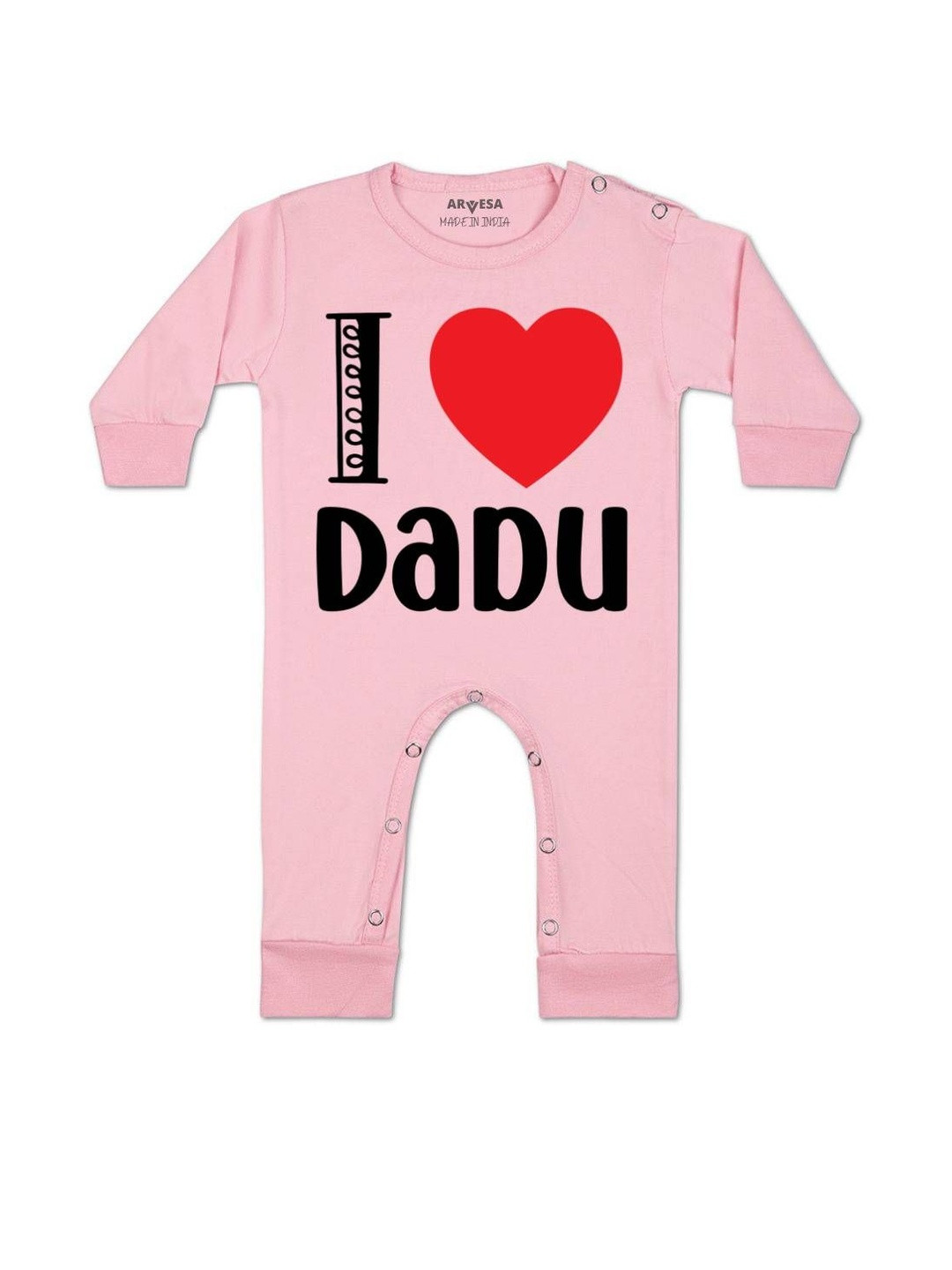 I Love Dadu Printed Baby Rompers