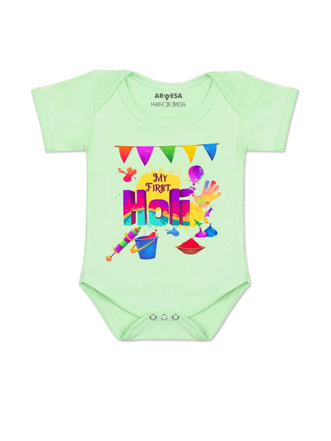 My First Holi Printed Romper