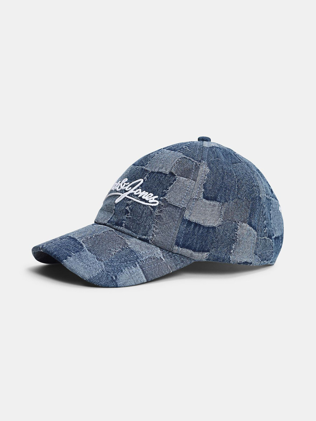Jack & Jones Men Faded Denim Embroidered Baseball Cap