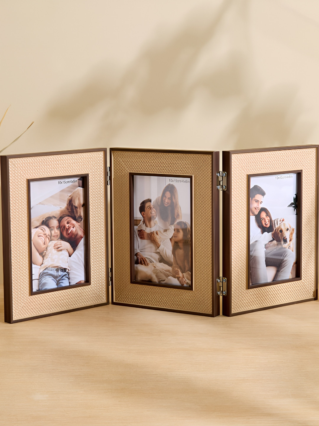 Home Centre Brown Photomontage Shack Foldable Table Photo Frame