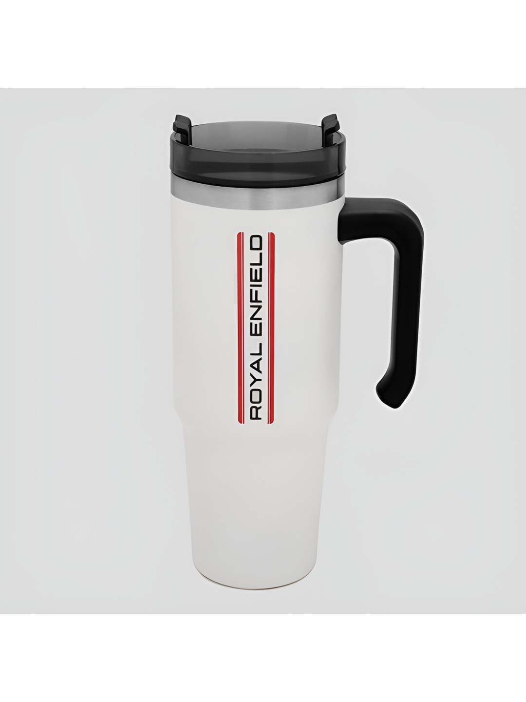 Royal Enfield White Stainless Steel Typography Printed Double Wall Vacuum Sipper 750 ml