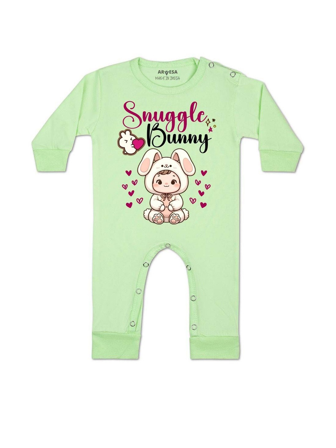 Snuggle Bunny Printed Baby Rompers