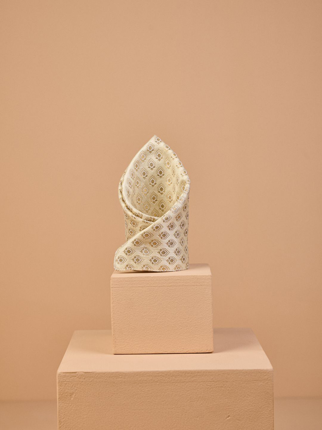 Tasva Floral Woven Design Brocade Weave Pocket Squares