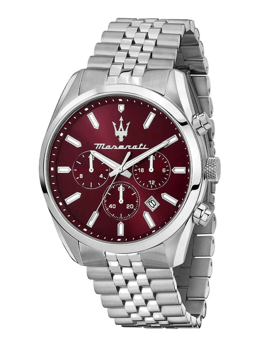Maserati Attrazione Men Round Dial & Stainless Steel Straps Analogue Watch R8853151024
