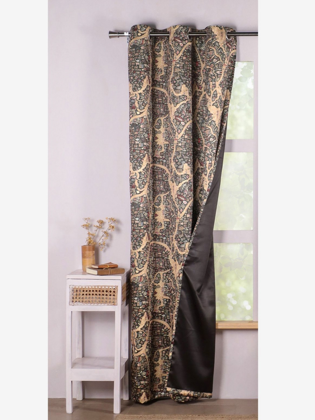 HOMEMONDE Multicoloured Printed Out Door Window Curtain