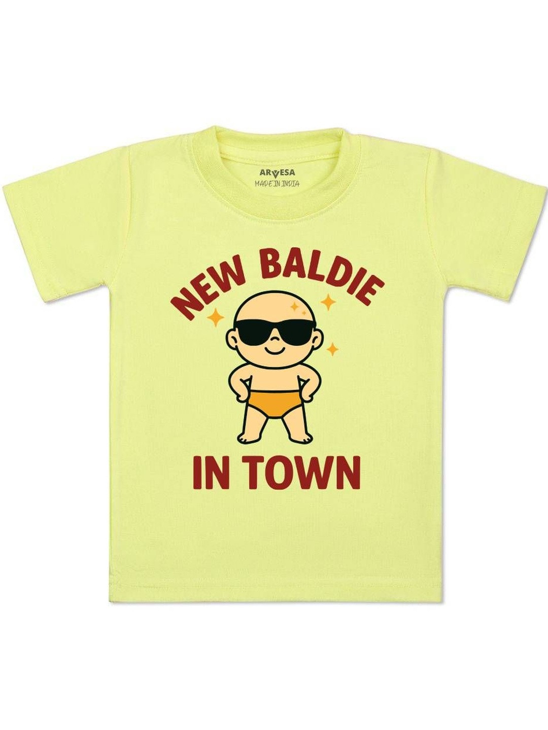 New Baldie in The Town Printed Kids Tshirt