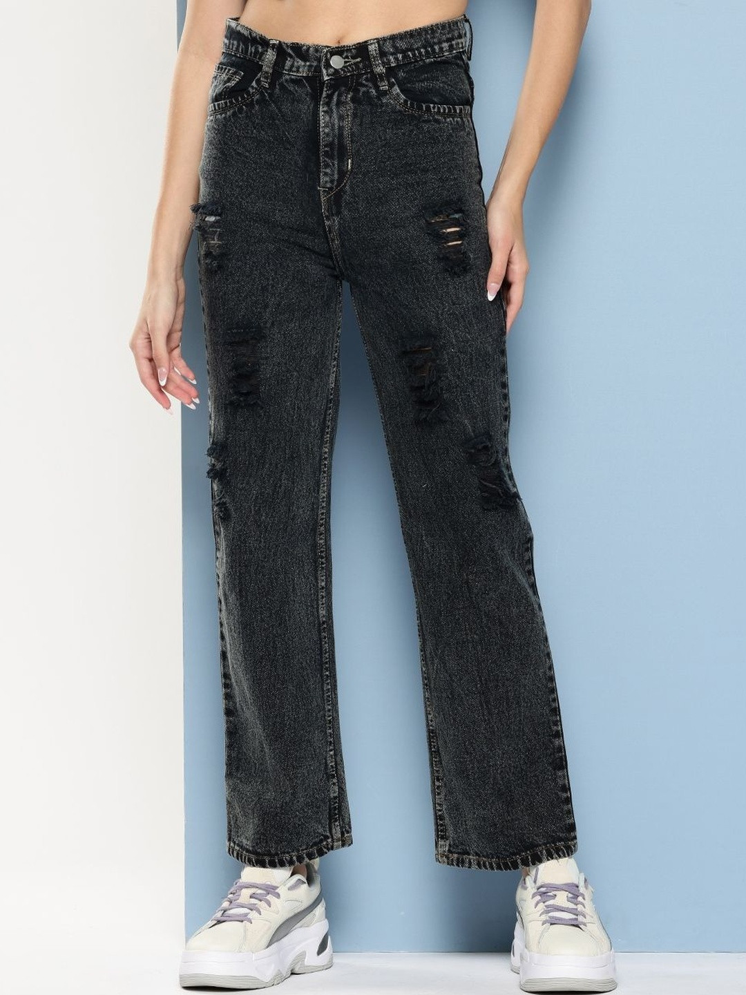 Muhuratam Girls Cotton Clean Look Jeans