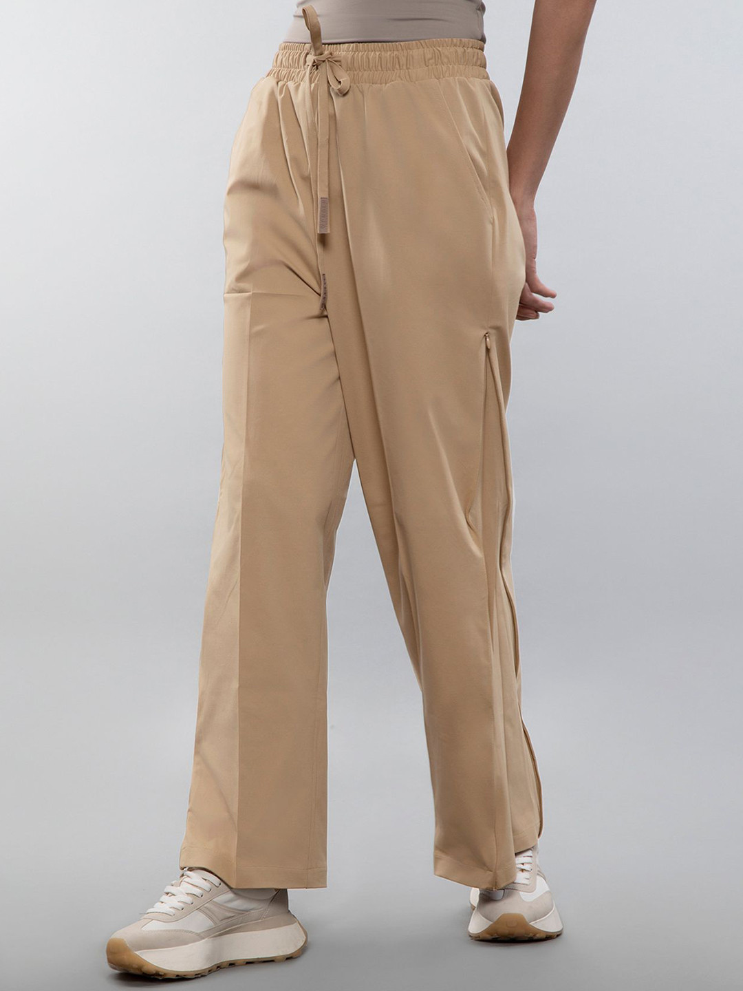 LOVE PANGOLIN Women Relaxed High Performance Formal Trousers