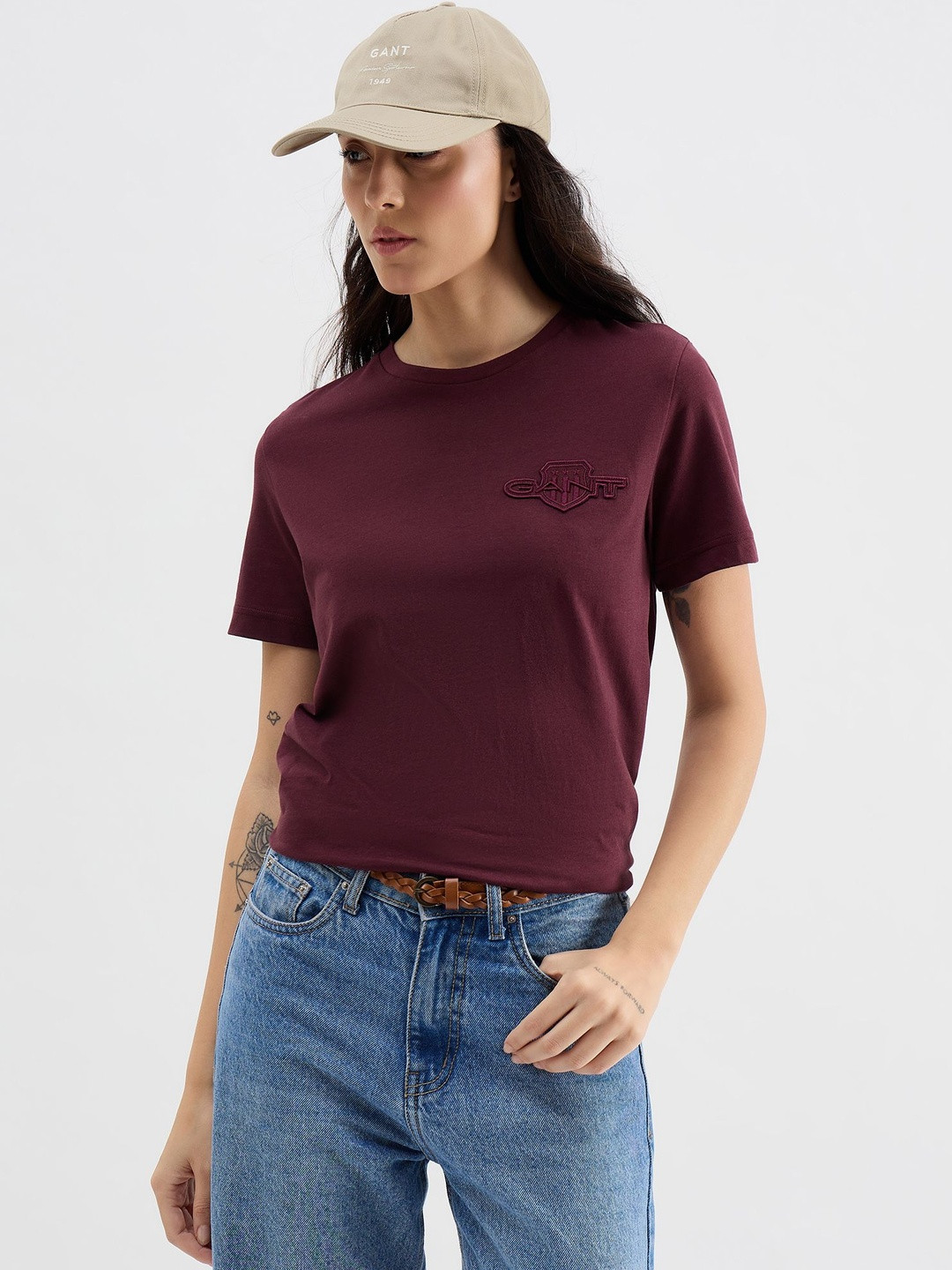 GANT Tonal Sheild Crew Neck T-shirt