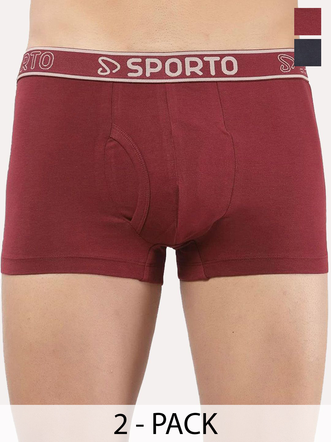 Sporto by Macho Pack Of 2 Cotton Breath ability Trunk