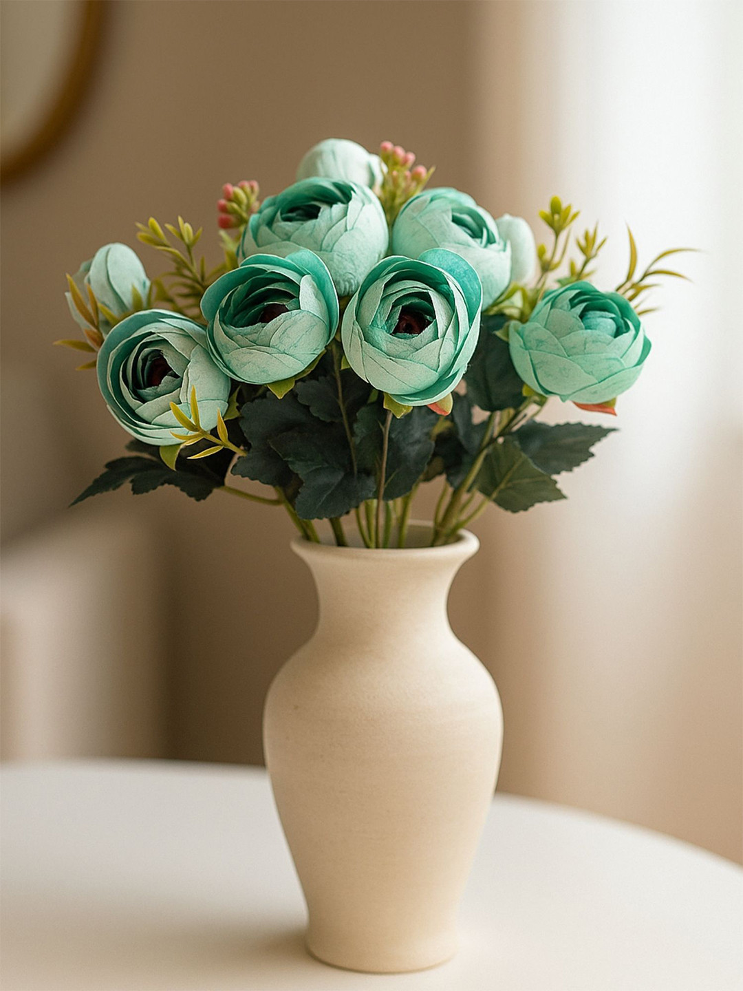 ARTSY Green Rose Artificial Flower