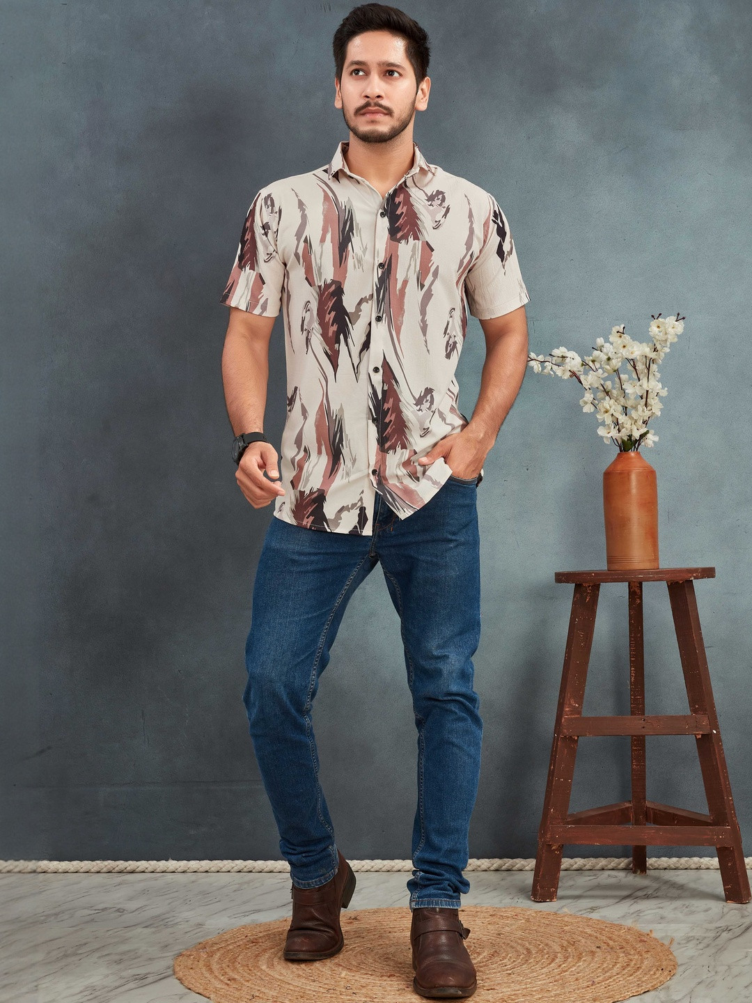 Moda Rapido Men Digital Printed Casual Shirt