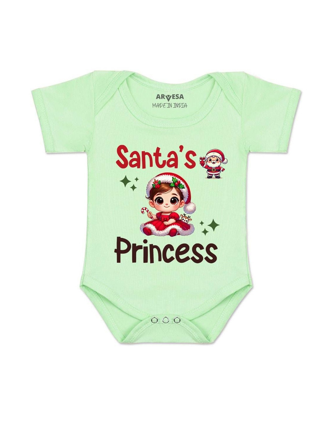 Santas Princess Printed Romper