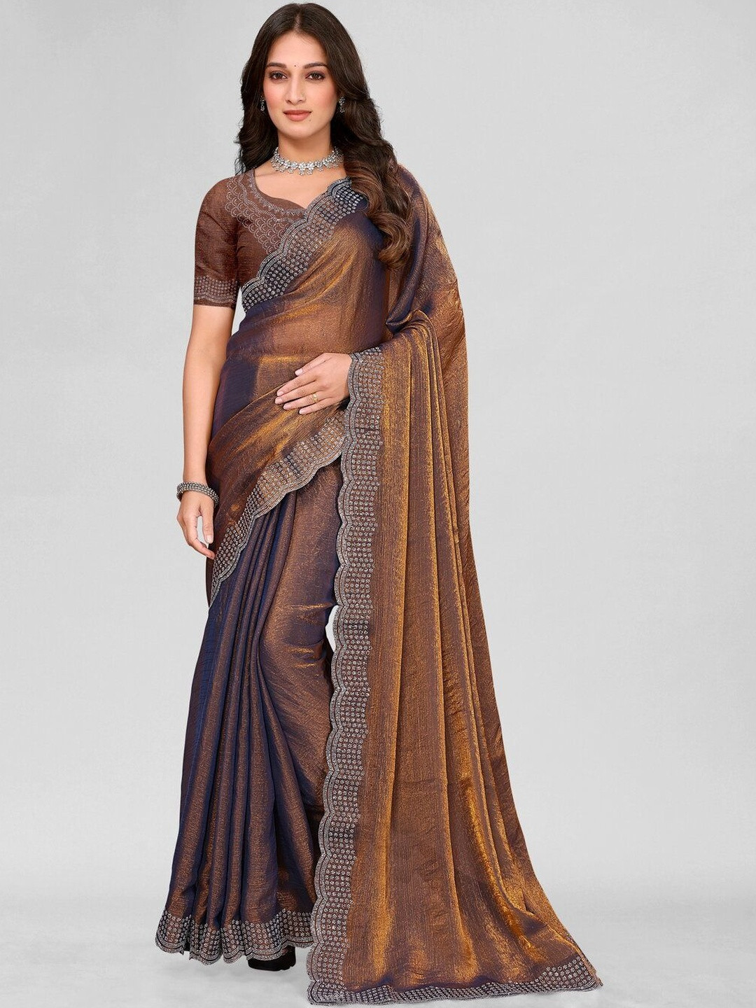 THL - THE HOUSE OF LINEN Embellished Sequinned Saree