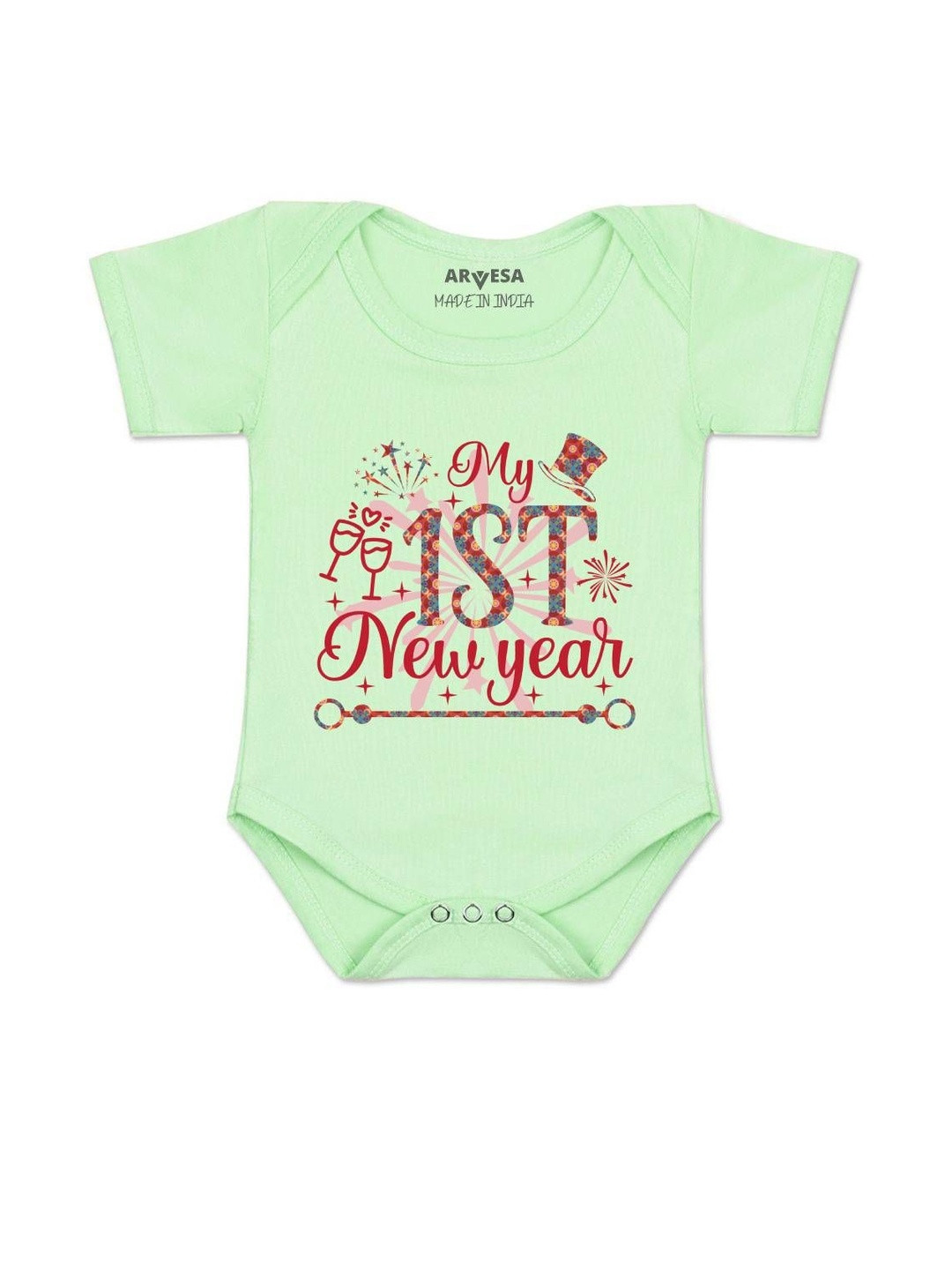 My First New Year Printed Romper