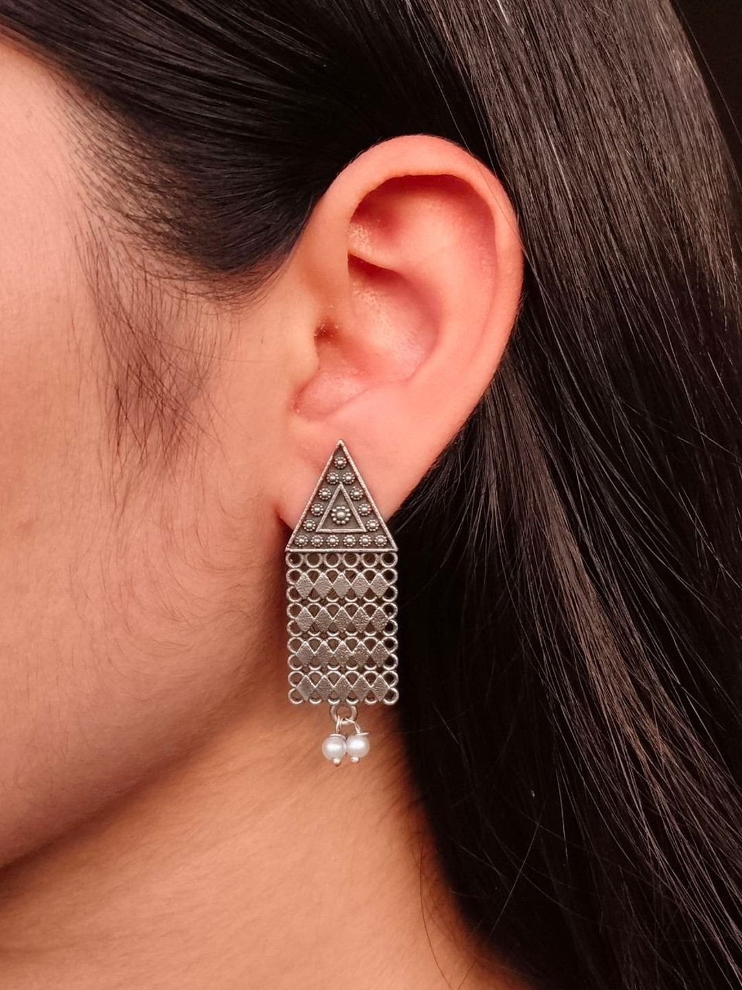 Hardin Style Geometric Drop Ethnic Wear Earrings