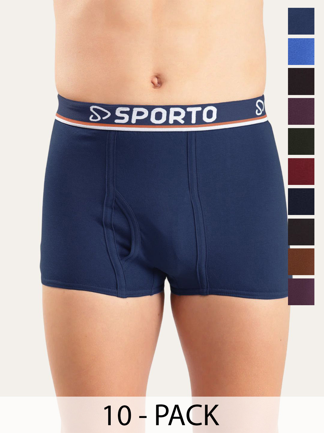 Sporto by Macho Men Pack Of 10 Short Trunks