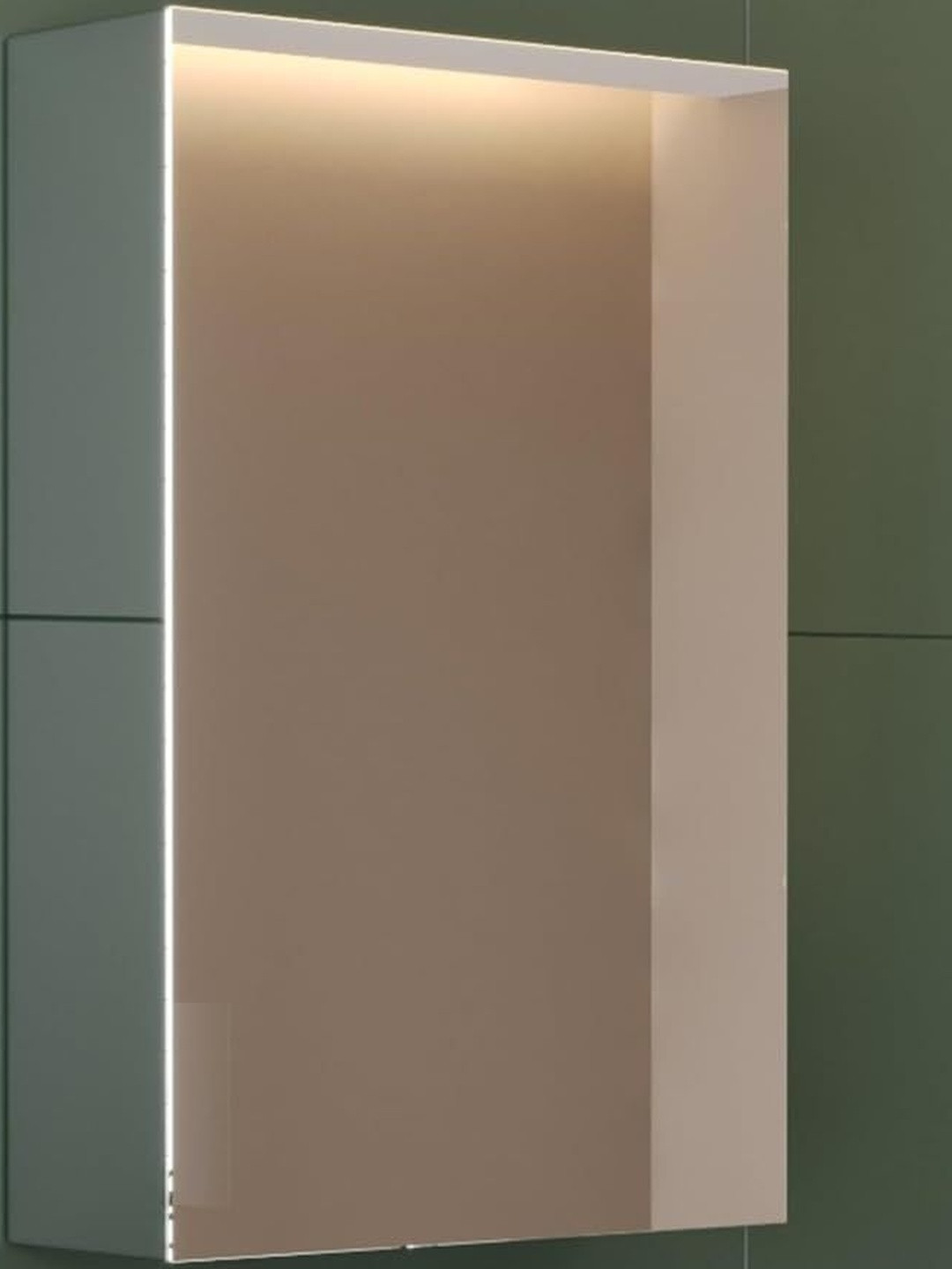 GLOXY Silver-Toned Stainless Steel Acrylic Cabinet