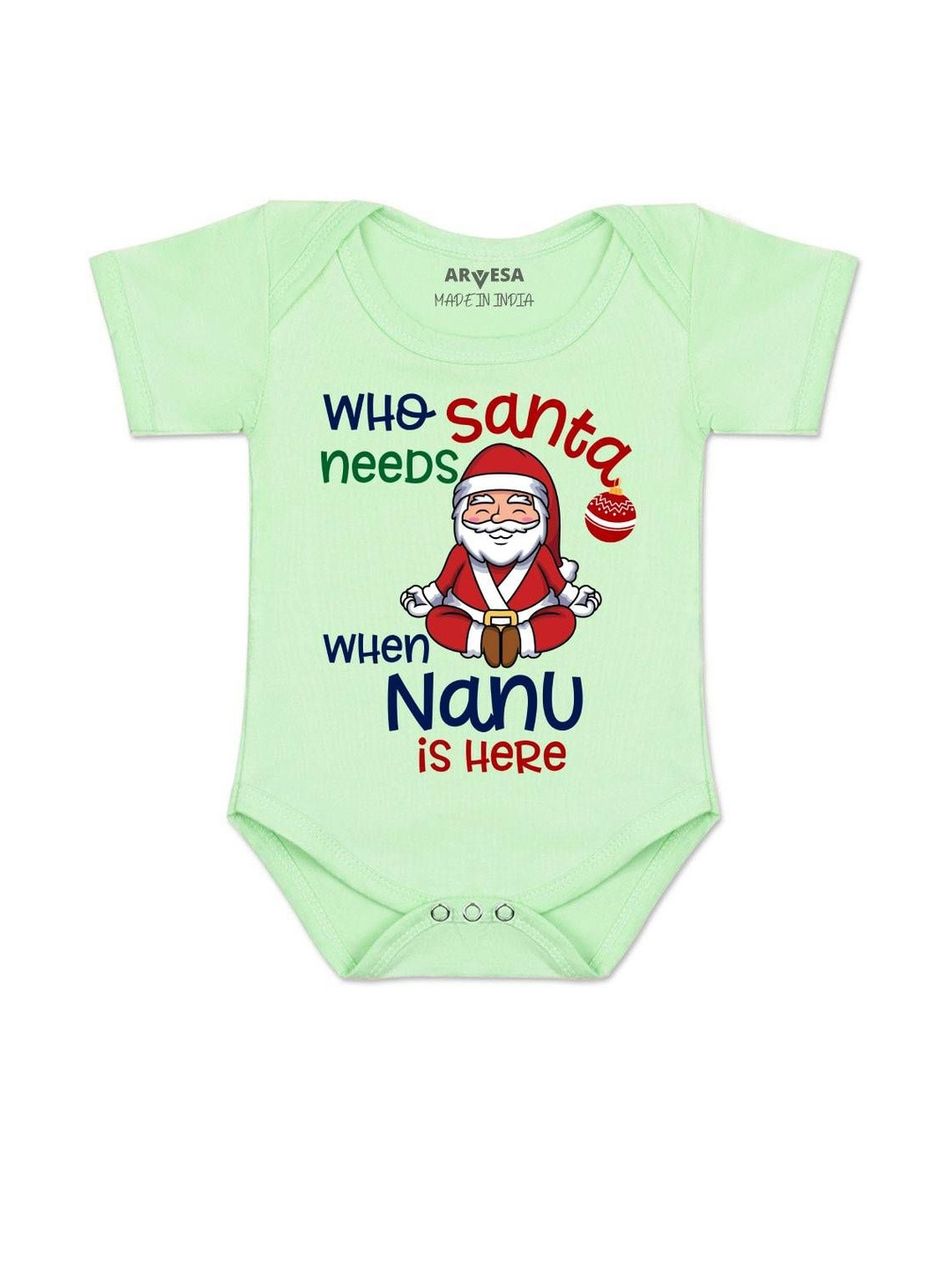 Arvesa Kids Printed Cotton Envelope Neck Short Sleeves Sleepsuit