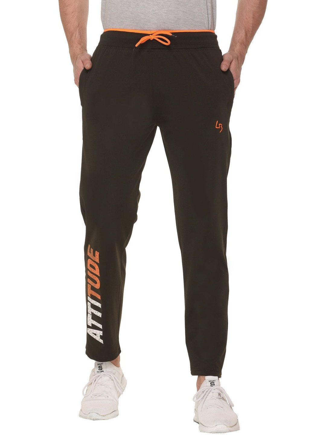 LEE BONEE Men Elasticated Waistband With Drawstring Mid-Rise Track Pants