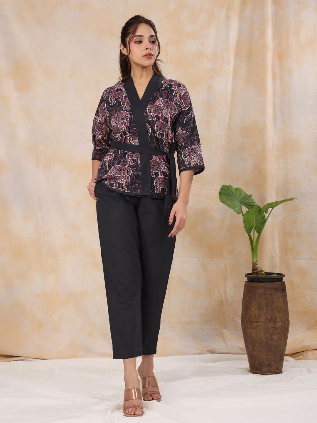 SANSKRUTIHOMES Women Printed Pure Cotton Co-Ords