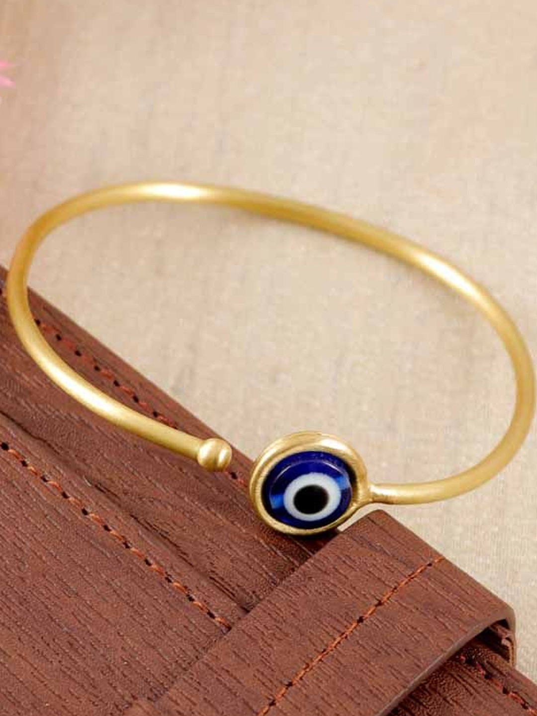 Jewelgenics Women Antique Gold-Plated Evil Eye Bracelet