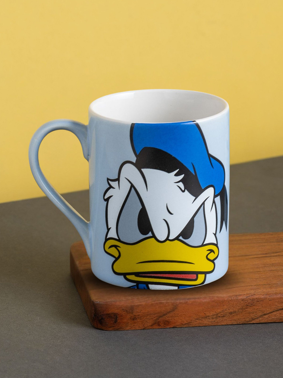 CLAY CRAFT Official Disney Mug Donald Duck Print Fine Ceramic Coffee Mug - 360 Ml