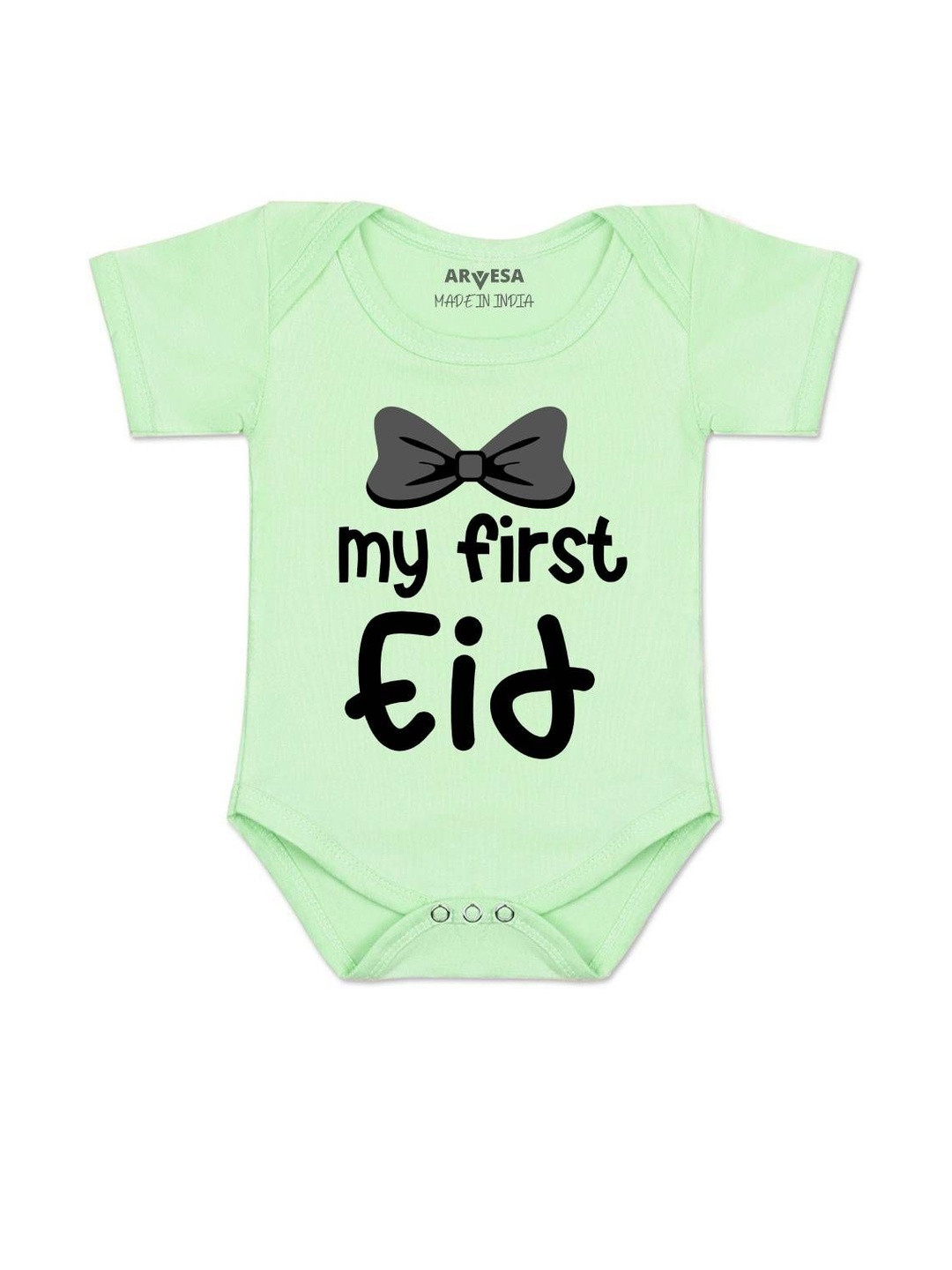 Arvesa My First Eid Printed Round Neck Cotton Rompers