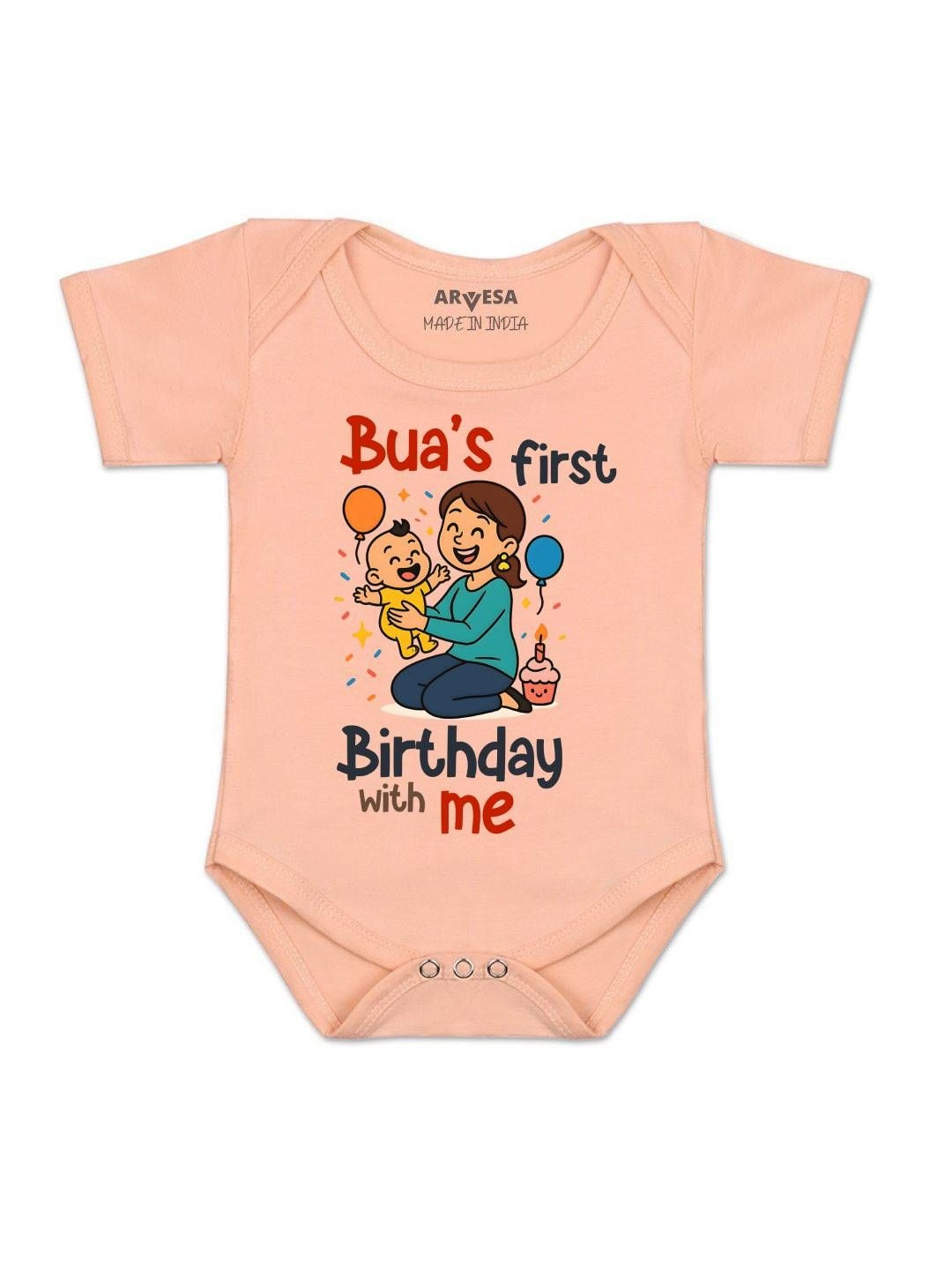 Bua First Birthday With Me Printed Romper