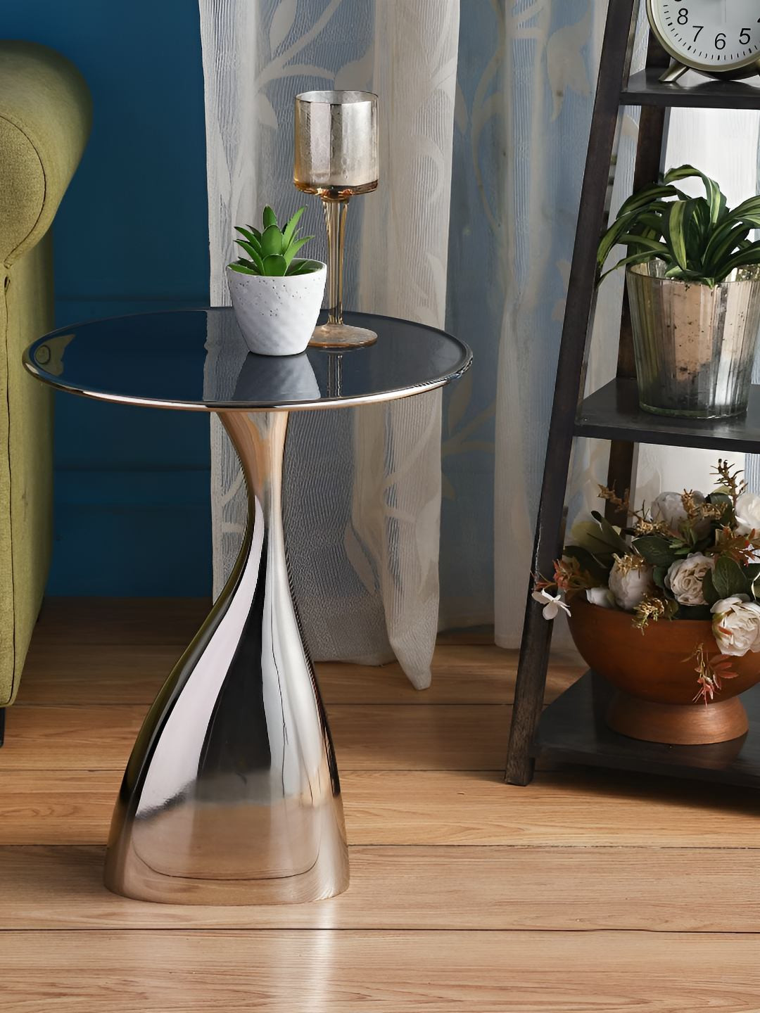 Decor de Maison Grey Round Bedside Table