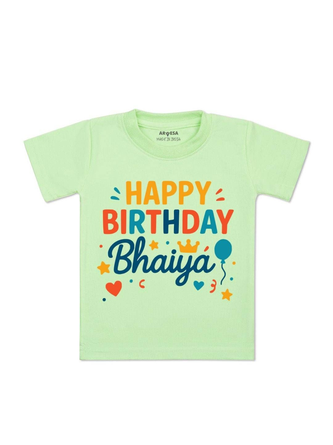 Happy Birthday Bhaiya Printed Kids Tshirt