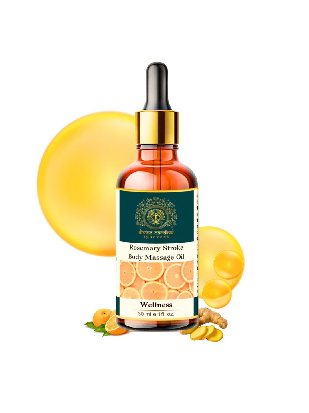 Divine cardinal Rosemary Stroke Body Massage Oil - 30 ml