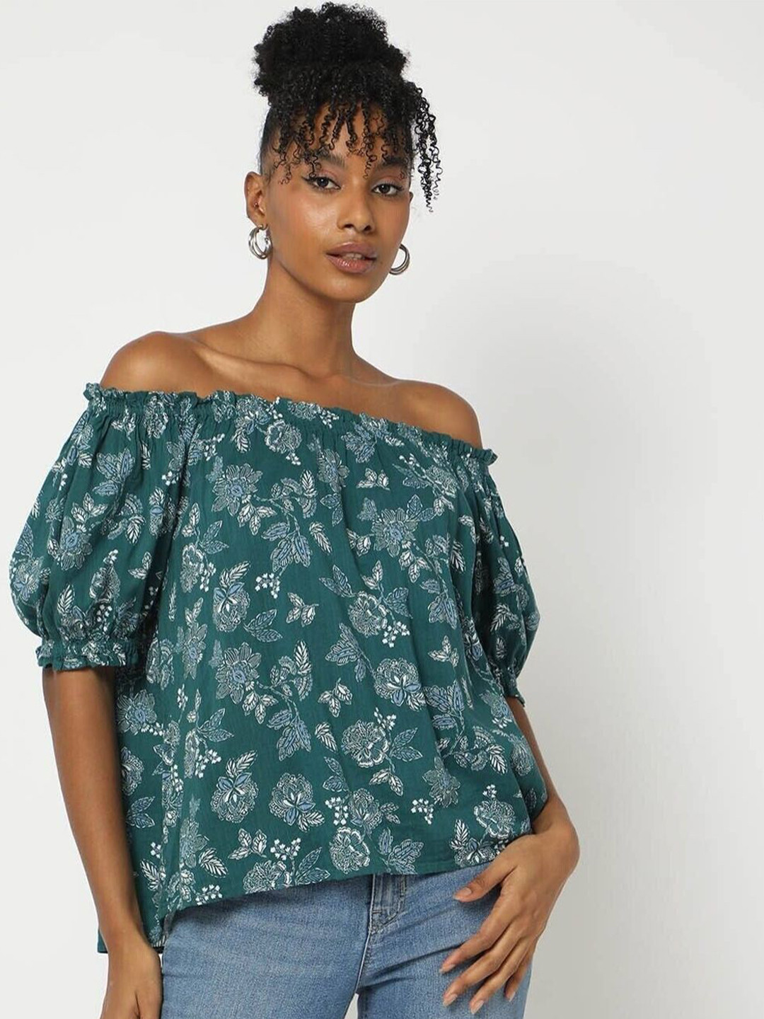 GAP Women Floral Printed Off Shoulder Tops