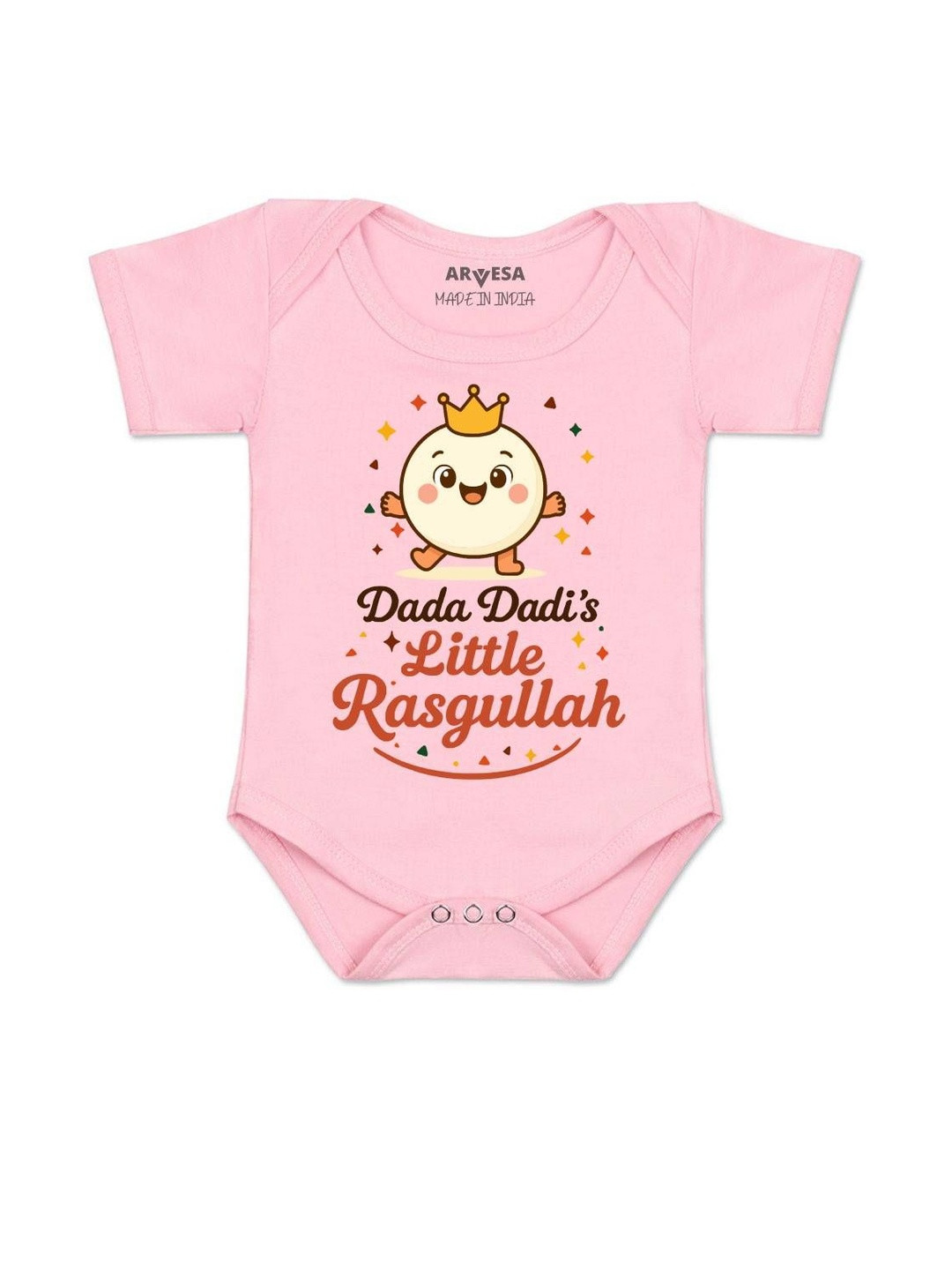 Dada Dadi Little Rasgullah Printed Romper
