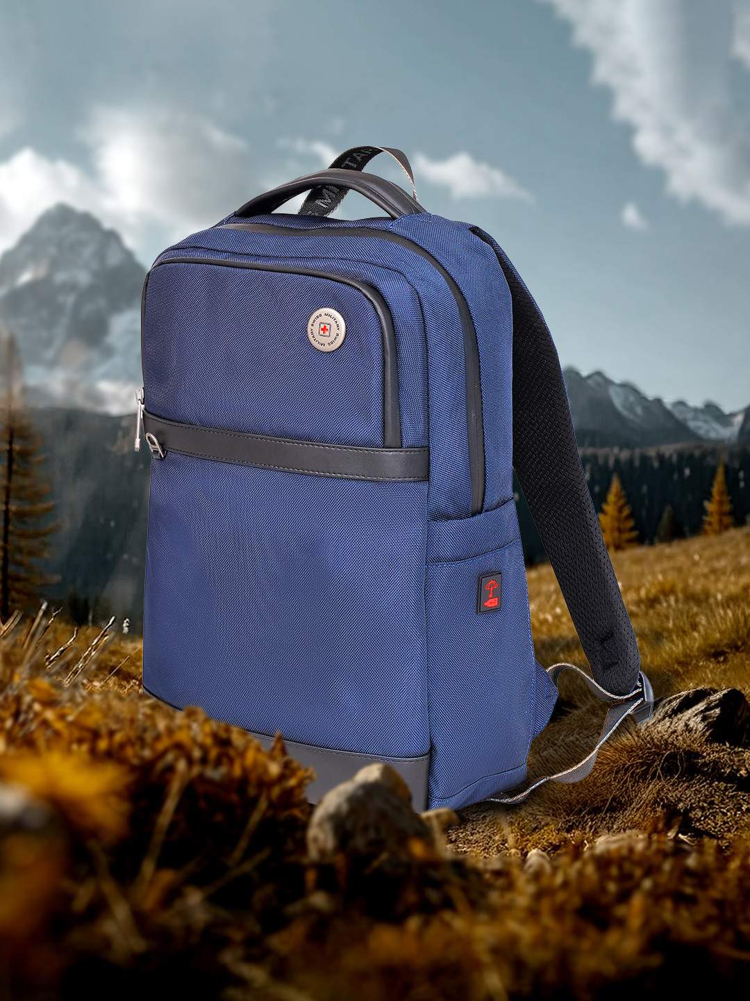 SWISS MILITARY Unisex Backpack with Compression Straps