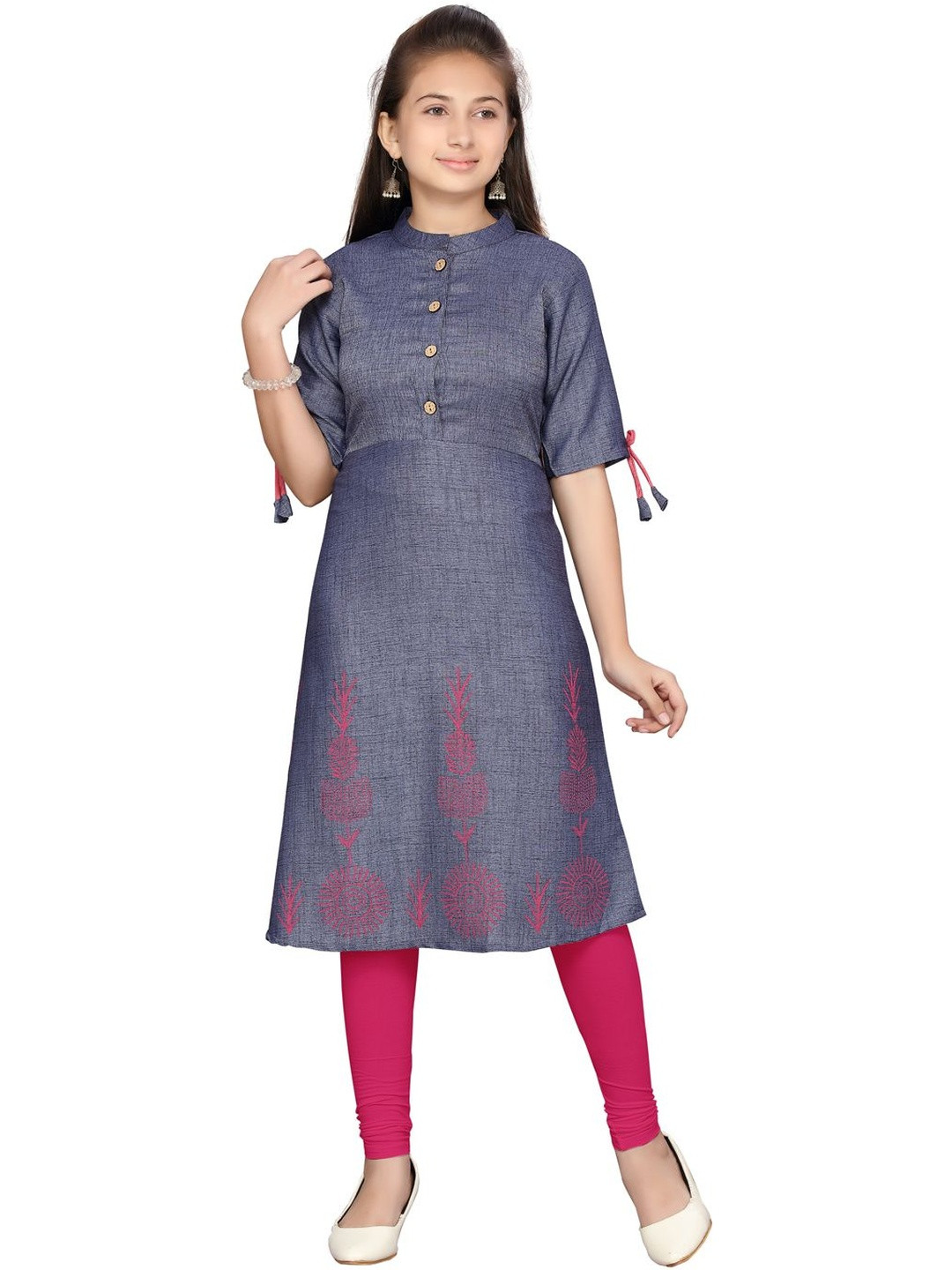 Muhuratam Girls Blue Colour Kurti