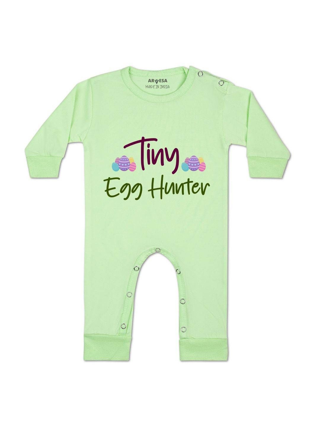 Tiny Egg Hunter Printed Baby Rompers