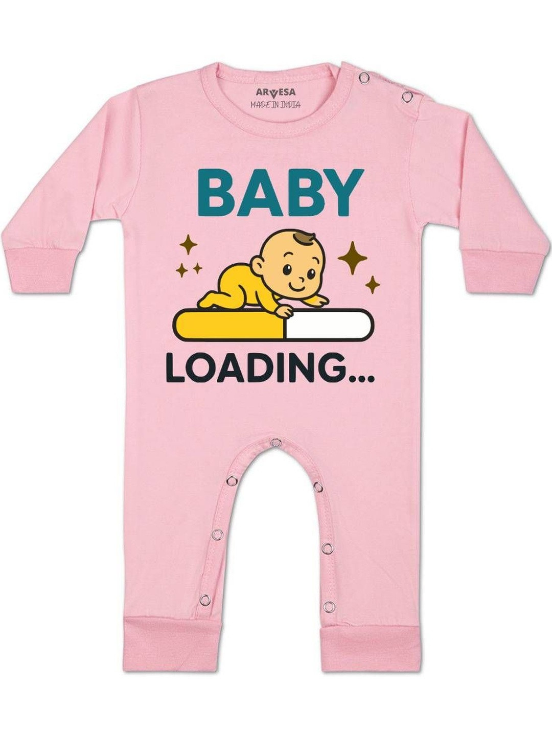 Arvesa Kids Baby Loading Printed Baby Rompers