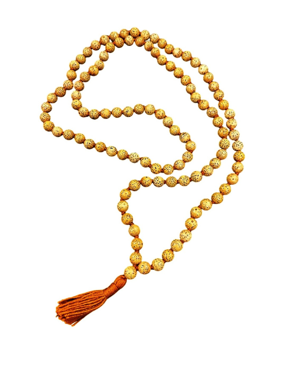 numeroastro Unisex Black & Gold-Toned Artificial Beads Tasseled Metal Chain