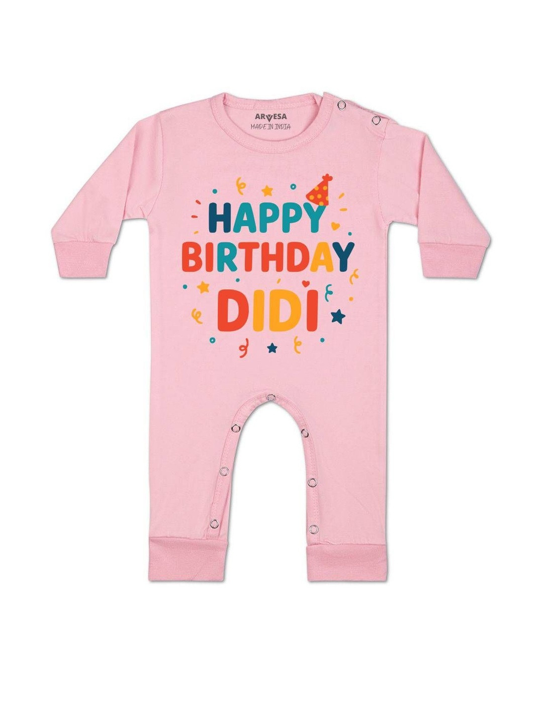Happy Birthday Didi Printed Baby Rompers